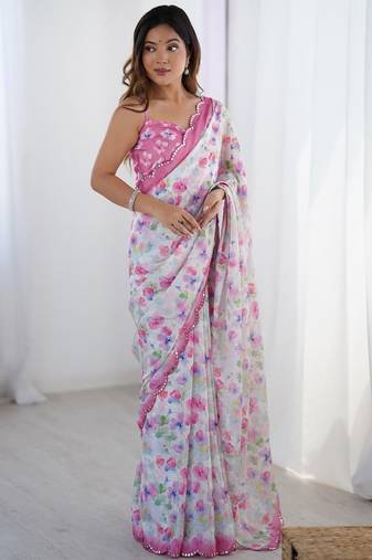 sea_green floral kutchi embroidery silk blend saree