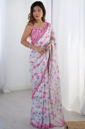 sea_green floral kutchi embroidery silk blend saree
