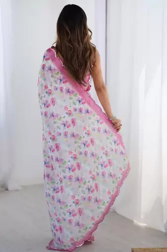 sea_green floral kutchi embroidery silk blend saree