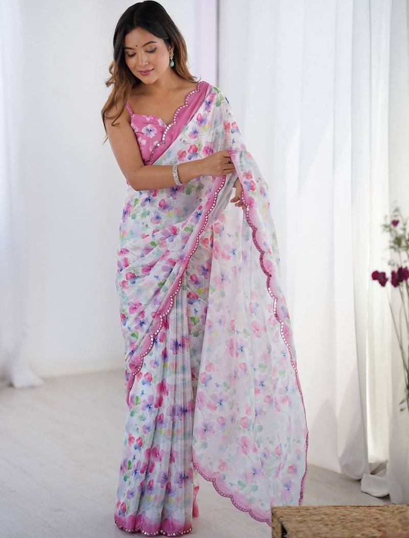 sea_green floral kutchi embroidery silk blend saree
