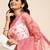 red floral embroidered organza saree