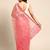 red floral embroidered organza saree