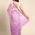 lavender floral embroidered organza saree