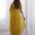 Mustard leheriya embroidered satin designer saree