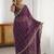 purple leheriya embroidered satin designer saree