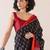 black ethnic motifs ready to wear bagh saree