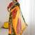 Multicolor bandhani printed pure georgette saree  with unstiched blouse piece
