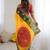 Multicolor bandhani printed pure georgette saree  with unstiched blouse piece