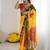 Multicolor bandhani printed pure georgette saree  with unstiched blouse piece