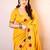 yellow chanderi saree