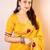 yellow chanderi saree