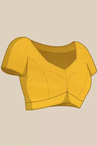yellow chanderi saree