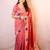 pink chanderi cotton saree with unstitched blouse piece