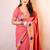 pink chanderi cotton saree with unstitched blouse piece