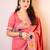pink chanderi cotton saree with unstitched blouse piece