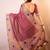 pink women chanderi saree with unstitched blouse piece