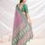 Pink floral printed saree with blouse piece