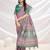 Pink floral printed saree with blouse piece