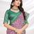 Pink floral printed saree with blouse piece