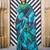 black black & blue satin bagru saree