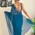 Teal embroidered saree