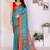 blue ethnic motifs pure chiffon saree