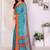 blue ethnic motifs pure chiffon saree