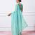 blue blue tie & dye dyed beads & stones organza saree