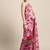 red red & white tie and dye sequinned saree