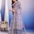 Purple floral sequinned organza saree