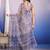 Purple floral sequinned organza saree