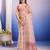 Pink floral sequinned organza ready to wear saree