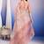 Pink floral sequinned organza ready to wear saree