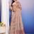Pink floral sequinned organza ready to wear saree