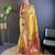 yellow woven design zari silk blend designer patola saree