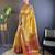 yellow woven design zari silk blend designer patola saree