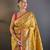 yellow woven design zari silk blend designer patola saree