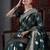 green ethnic motifs woven design satin banarasi saree