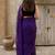 purple beads and stones pure cotton saree