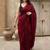 maroon floral woven design zari pure cotton saree