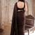 brown embellished beads and stones pure cotton dhoti saree