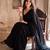 Black embellished pure cotton saree