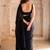 Black embellished pure cotton saree