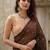 Brown zari pure cotton saree