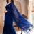 navy_blue beads and stones pure cotton saree
