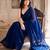 navy_blue beads and stones pure cotton saree
