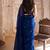 navy_blue beads and stones pure cotton saree