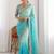multicolor ombre zari tissue heavy work saree
