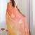 Multicolor floral embroidered poly chiffon saree
