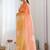 Multicolor floral embroidered poly chiffon saree